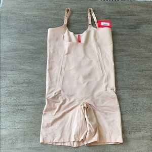 Spanx Oncore open-bust mid-thigh bodysuit